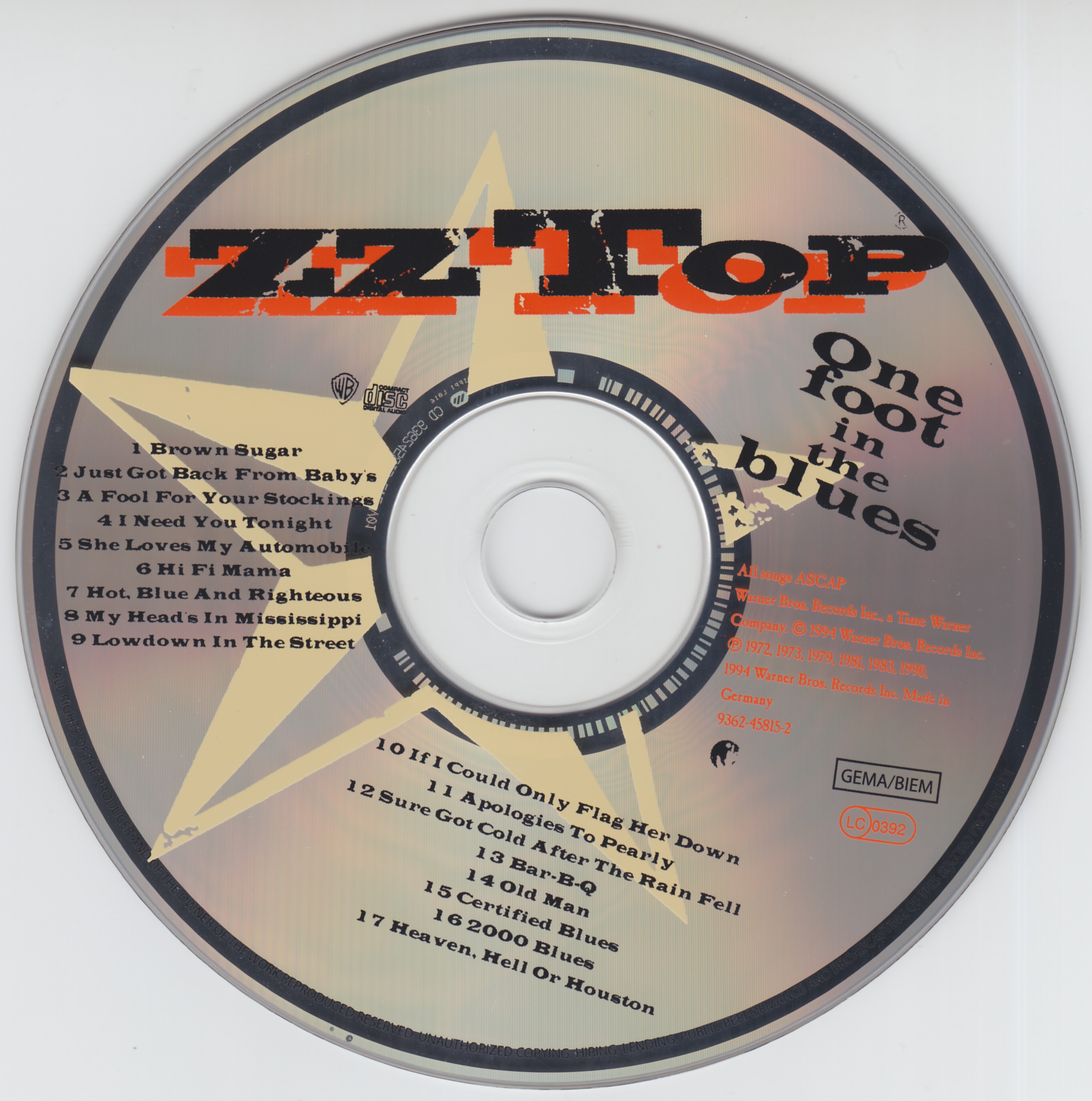Zz Top One Foot In The Blues Cd Cd Covers Cover Century Over 500 000 Album Art Covers For Free